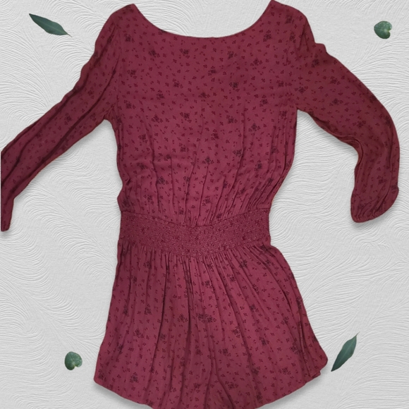 American Eagle Outfitters 3/4 Sleeve Button Down Romper Size Medium - Picture 2 of 7